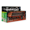 REALISTIC COCK 8" BLACK