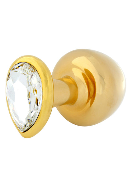 BUTTPLUG TEARDROP W CRYST ALU 30MM