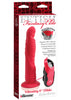 FF ELITE VIBRATING 8" DILDO RED