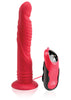 FF ELITE VIBRATING 8" DILDO RED