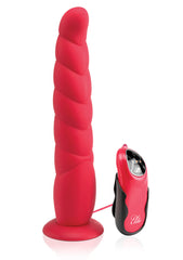 FF ELITE VIBRATING 10" DILDO RED