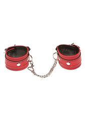 X-PLAY LOVE CHAIN WRIST CUFFS RED