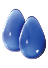 CRYSTAL LARGE GLASS EGGS BLUE