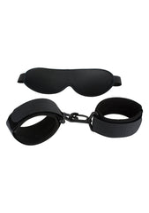 SEXMAX HANDCUFFS & MASK BLACK