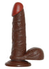 DILDO REAL RAPTURE BROWN 6.5 INCH