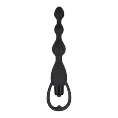 SILICONE VIBRATING BEADS BLACK