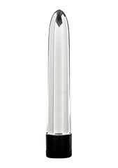 RETRO SLIMLINE VIBRATOR 20CM SILVER