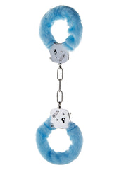 FURRY FUN CUFFS PALE BLUE PLUSH