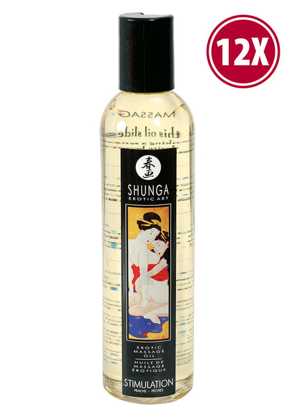 SHUNGA MASSAGE OIL STI 250 - 12 PCS